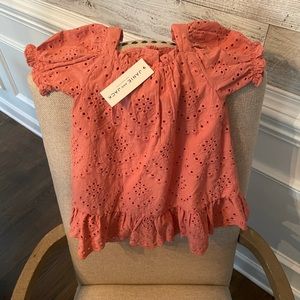 Janie and Jack Coral Eyelet dress new with tags: 2T